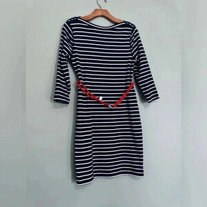 LRL Lauren Jeans Co Nautical Striped Dress with Orange Belt Size PS/S